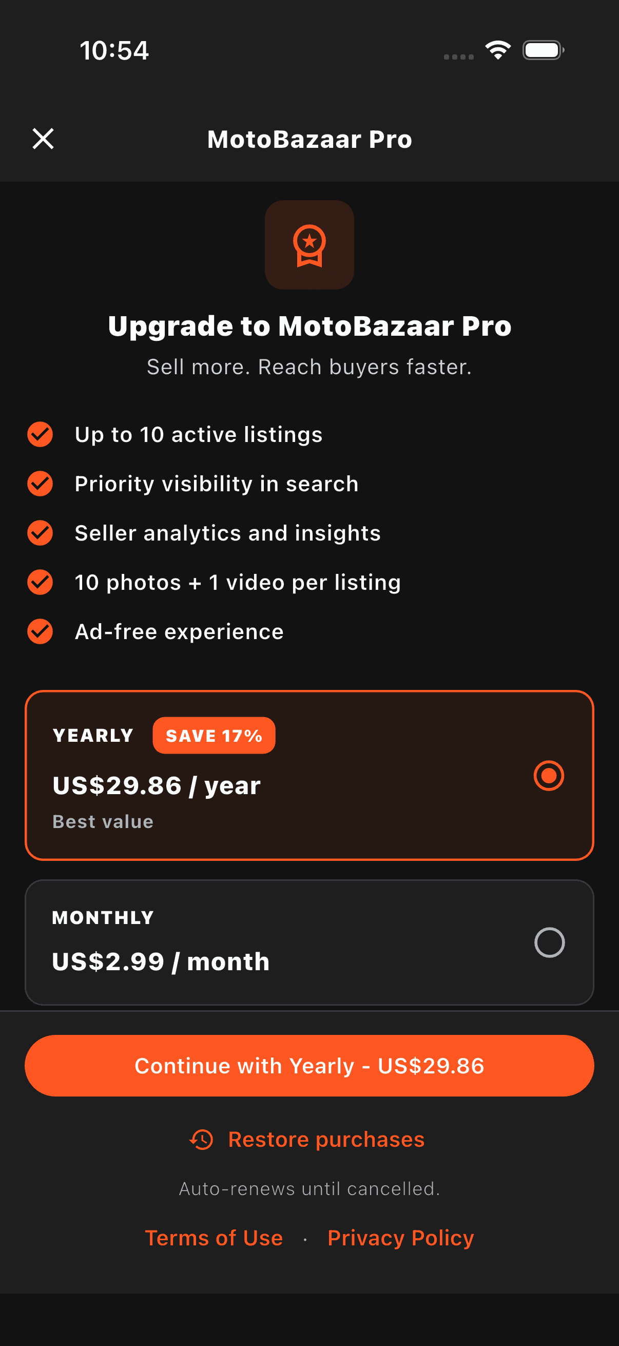 Upgrade when needed preview